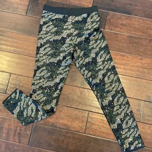BCBGMaxazria sequin leggings